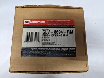 Motorcraft Alternator GLV-8694-RM Reman 1998-05 Lincoln Continental/Aviator 4.6L - Image 1 of 2