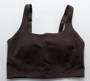 Offline By Aerie Women's Hugger Square Neck Longline Sports Bra BL1 Brown Medium - Picture 1 of 3