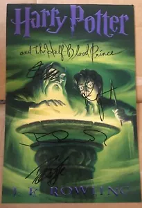 Harry Potter Photo Signed J K Rowling Daniel Radcliffe Emma Watson Rupert Grint - Foto 1 di 5