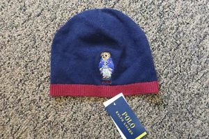 New Polo Ralph Lauren Kid's Polo Bear Beanie Size 4-7 (41cm) - Picture 1 of 3
