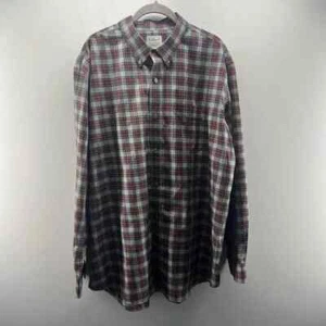 L L Bean Shirt Mens XL Red Plaid Long Sleeve Traditional Fit Button Down Cotton - Picture 1 of 5