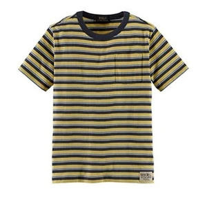 POLO RALPH LAUREN Boys Striped Pocket Tee T-Shirt * YELLOW/NAVY - XL 18-20 * NWT - Picture 1 of 4