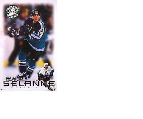 MINT 1998 TEEMU SELANNE ANAHEIM MIGHTY DUCKS NHL POSTER ESTATE FIND NO PINHOLES Cover