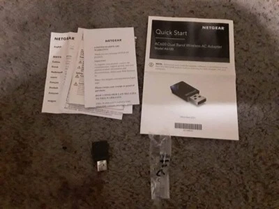 NETGEAR AC600 Dual Band Wireless AC Adapter Model Number A6100 Open Box - Image 1 of 2