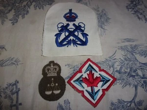 Lot of Vtg. WWII - Post Canadian Army & Navy Embroidered Patches - Picture 1 of 9