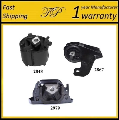 3 piezas montaje de motor y transmisión para 1995-1999 Plymouth Neon 2,0 L Foto 1 de 4