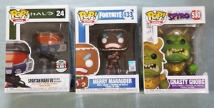 NEW Lot of (3) Funko Pop! Games Pops Gnasty Gnorc 530 Merry Marauder 433 Mark V - Picture 1 of 6