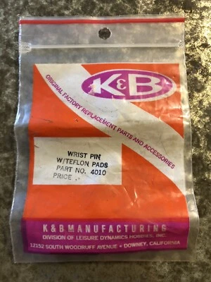 R/C 4010 K & B Wrist Pin w/ Teflon Pads New KB1 - Image 1 of 4