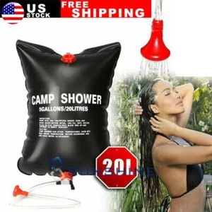 Portable Water Container w/ Spigot Shower Head 5Gallon Camping Water Storage Jug - Picture 1 of 17