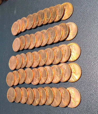 Lot of 2 1973 P & D Union Cent Uncirculated Rolls - 100 Pennies Cover