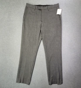 Banana Republic Herrenhose 33 x 32 grau kariert schmale Passform Stretch faltenfest neu mit Etikett - Bild 1 von 11