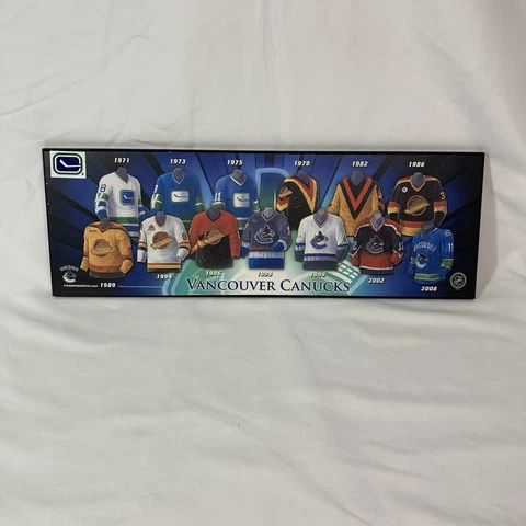 Vancouver Canucks Jersey Evolution Plaque NHL Hockey Officially Licensed Cover