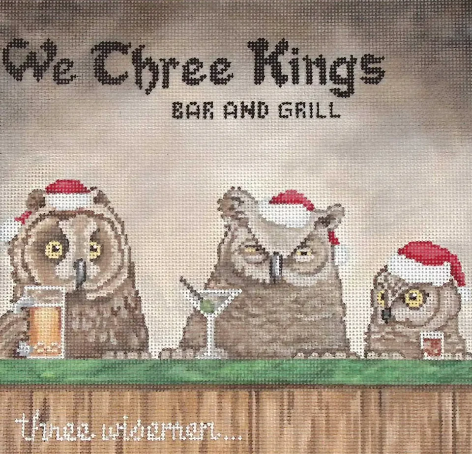 Needlepoint Handpainted Christmas CBK We Three Kings 8x8 - Image 1 of 1