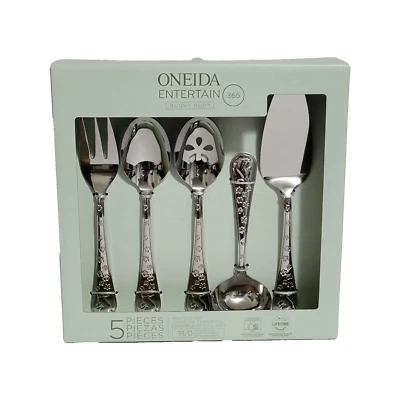 NEW Oneida Stainless Steel Entertain 365 Bunny Hop 5-Piece Hostess Set ~ Easter - Image 1 of 4