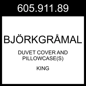 Funda nórdica y funda de almohada IKEA BJÖRKGRÅMAL 605.911.89 - Imagen 1 de 1
