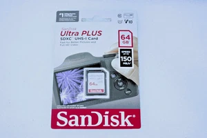 SanDisk - Ultra Plus 64GB SDXC UHS-I Memory Card - Picture 1 of 2