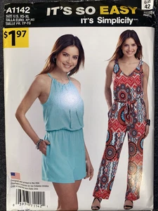 Strampler Jumpsuit Damen Schnittmuster Gr. XS-XL SIMPLICITY A1142 - Bild 1 von 4