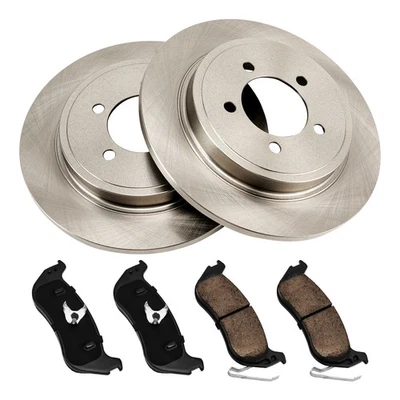 Rear Rotors and Ceramic Pads Kit For 2006 2007 2008 2009 2010 Ford Explorer — 第 1/4 张图片