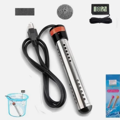 AMOSFUN 2000W Immersion Heater, Portable Electric Water Heater Fast Heating for Buckets