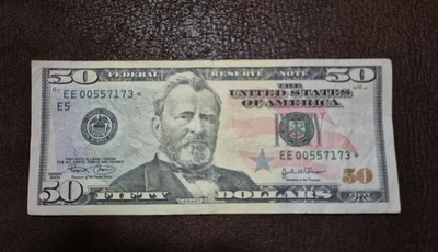 2004 $50 Dollar **Low Serial STAR NOTE -  EE 00557173* - Image 1 of 4