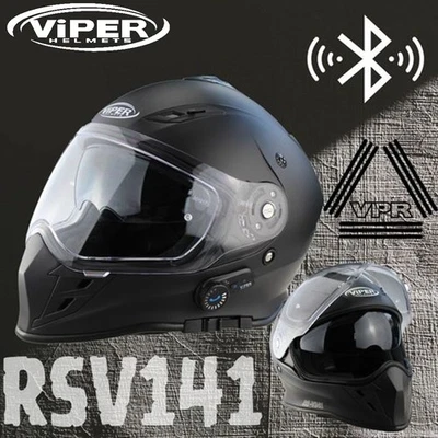ViPER RSV141 Blinc Bluetooth Motorradhelm ECE 22.06 Integralhem Mattschwarz - Bild 1 von 4
