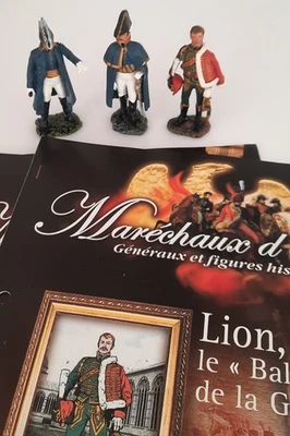 Lot De 3 Soldats En Plomb  HACHETTE Maréchaux D'empire N°127,126,125 - Photo 1/2