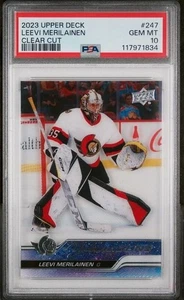 Leevi Merilainen 2023-24 Upper Deck Young Guns Rookie 247 Ottawa Senators PSA 10 - Picture 1 of 2