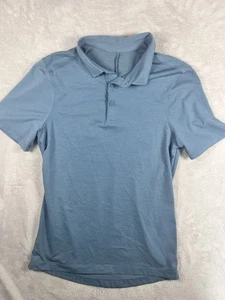 Lululemon Polo Shirt Mens Small Blue Evolution Athletic Golf Performance - Picture 1 of 9
