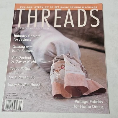 Threads Magazine September 2002 Number 102 Vintage Fabrics for Home Decor - Image 1 of 4
