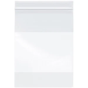 Plymor 6" x 8", 2 Mil with White-Block Zipper Reclosable Plastic Bags - Picture 1 of 2