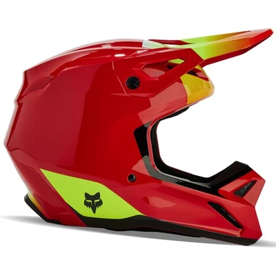 Fox Racing Youth V1 Ballast Offroad Helmet MIPS Light DOT ECE Fluorescent Red - Image 1 of 4