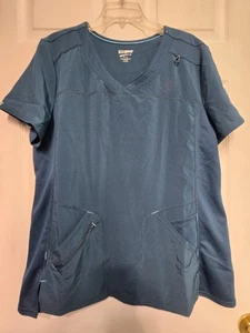 NWOT-Scrubstar Scrub Top size XL-"DEEP SLATE" Classic V-Neck-chest 25.5"/L 28.5" - Picture 1 of 6