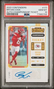 2022 Panini Contenders Bryan Cook #177 CHAMPIONSHIP TICKET Rookie PSA 10 Gem SSP - Picture 1 of 2