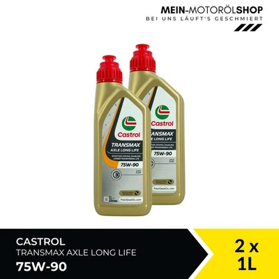 Aceite de transmisión Castrol Transmax Axle Long Life 75W-90 ZF TE-ML 2x1 litros = 2 litros