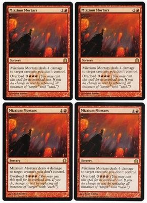 Mizzium Mortars x4 4x 2012 Return to Ravnica PLAYSET Red Rare Sorcery MTG NM AZ1 - Image 1 of 2