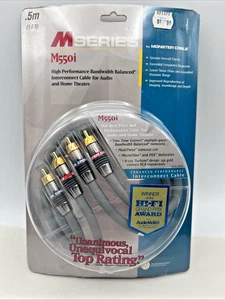 Monster M550i RCA Stereo Audio Cable MSeries 1.6 FT .5m - Picture 1 of 9