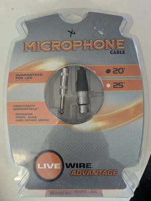 Cable blindado/equilibrado LIVE WIRE 20 pies XLR-M a 1/4" TRS-M  Foto 1 de 2