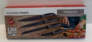 Gourmetmaxx Messerset 4-teilig Kohlenstoffstahl & Kunststoff Anthrazit - Bild 1 von 5