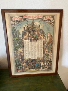 Vier original Binding Bier Kalender 1889 / 1991 mit Rahmung - Bild 1 von 15