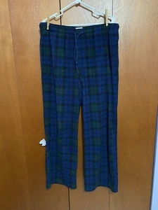 Men's Merona Fleece Night Pants LG Elastic Waist Drawstring Multi Color Plaid - Picture 1 of 6