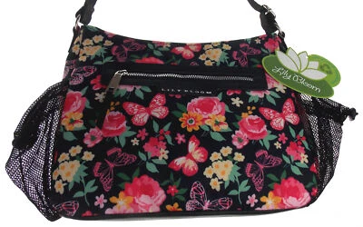 Lily Bloom Optic Dot Blush Purse Bag Large Pink Brown Recycled Eco Friendly Gift - Image 1 of 4