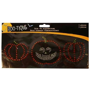 Halloween : Boo-Tique 3 pc Pumpkin Patch Iron-On Rhinestone Transfers - pumpkins - Picture 1 of 1