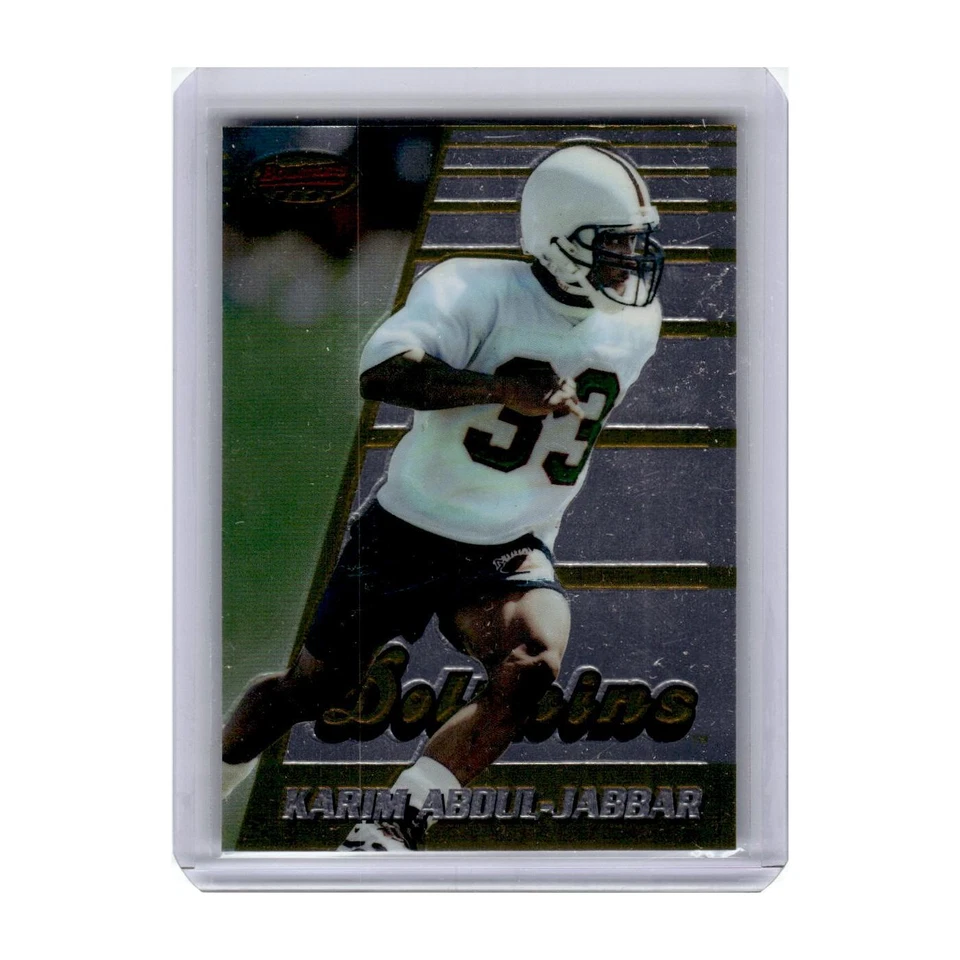 1996 Bowman's Best Karim Abdul-Jabbar RC Dolphins #155 - Image 1 of 3