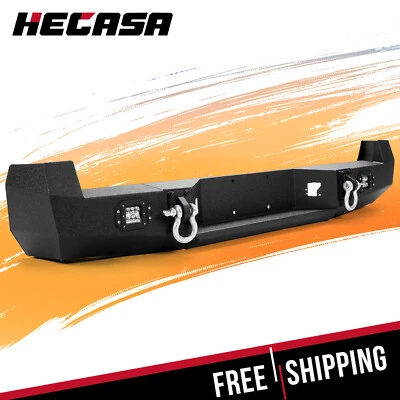 HECASA For 2005-2015 Toyota Tacoma New Steel Rear Bumper W/LED Lights & D-Rings Foto 1 de 4