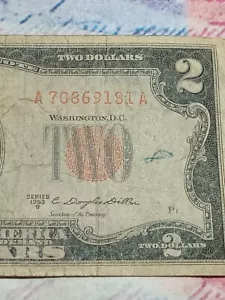 🇺🇲1953B $2 RED SEAL A-A BLOCK (A70869181A) LOW GRADE🇺🇲 - Picture 1 of 8