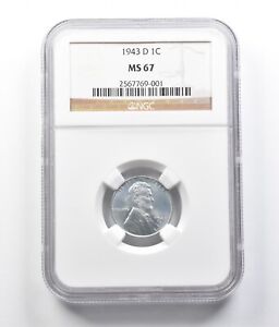 1943-D Lincoln Wheat Cent MS67 NGC *6886