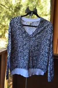 Michael Kors Damenpullover Zebra Drop-Hem schwarz/weiß, US Large - Bild 1 von 3