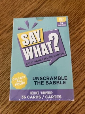 Say What?- Unscramble the Babble Card Game - New - Sealed - Image 1 of 2
