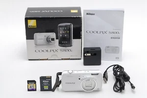 [MINT in BOX] Nikon COOLPIX S800c 16.0MP Digital Camera White From Japan - Picture 1 of 10