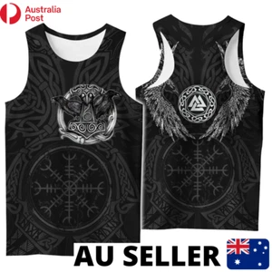 Viking Singlet Tank Top Workout Gym Thor Odin Festival Euro Shirt - AU Stock - Bild 1 von 10